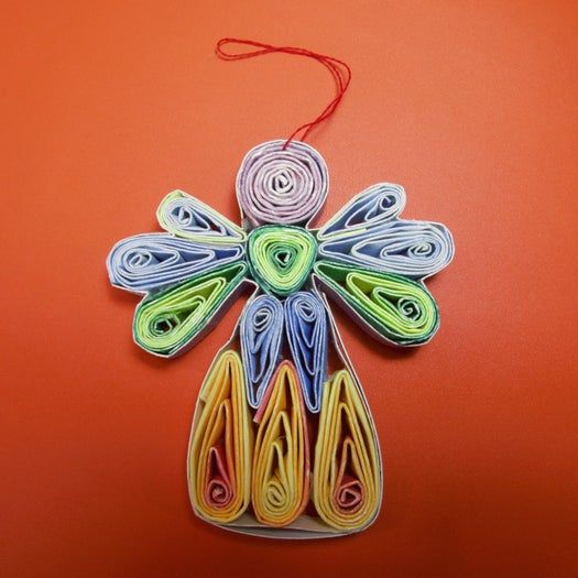 手工制作彩色纸天使教程，环保又好看的家居装饰-第4张图片-趣作屋