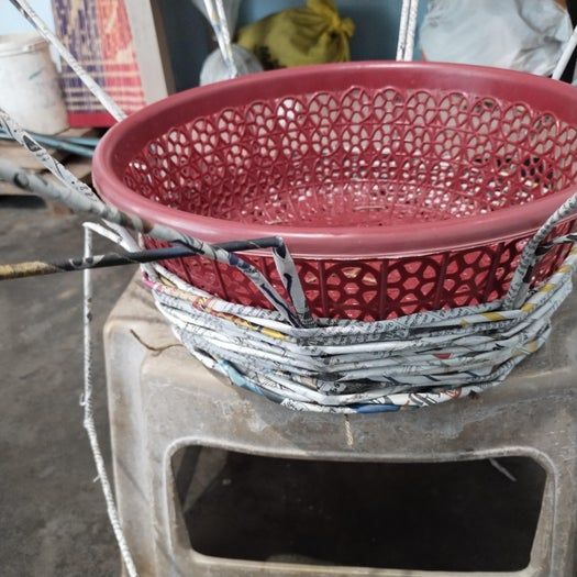 超详细纸艺花篮制作教程，用皱纹纸轻松DIY非洲菊花束-第23张图片-趣作屋