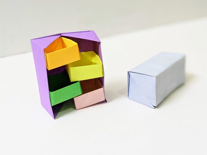 超简单手工折纸神秘盒子柜制作教程-第3张图片-趣作屋