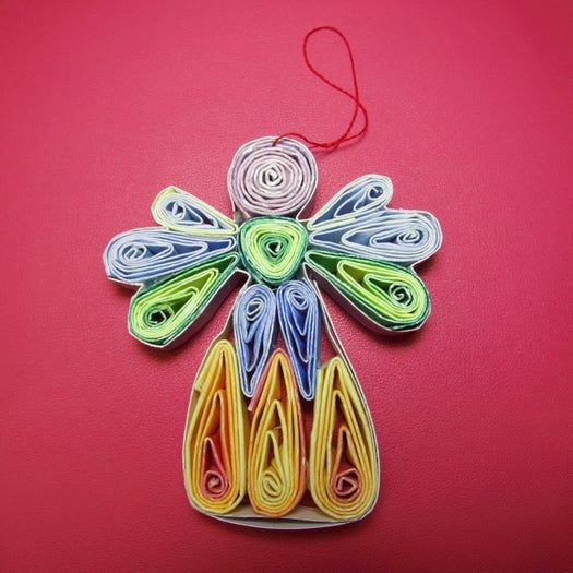 手工制作彩色纸天使教程，环保又好看的家居装饰-第2张图片-趣作屋