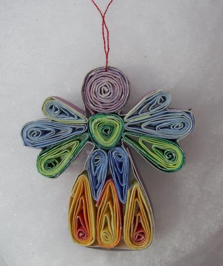 手工制作彩色纸天使教程，环保又好看的家居装饰-第3张图片-趣作屋