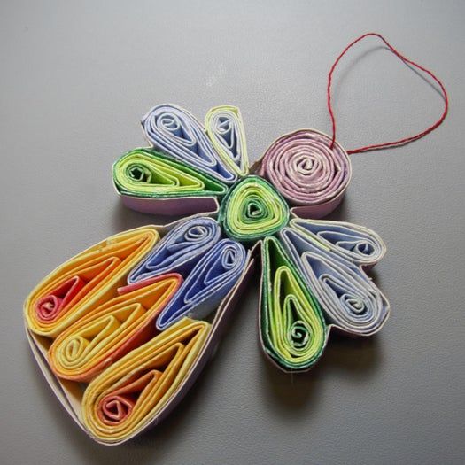 手工制作彩色纸天使教程，环保又好看的家居装饰-第18张图片-趣作屋