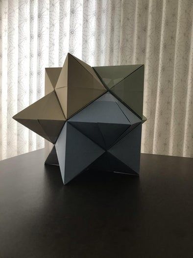 用A4纸手工制作菱形十二面体星状模型教程-第1张图片-趣作屋 用A4纸手工制作菱形十二面体星状模型教程-第1张图片-趣作屋