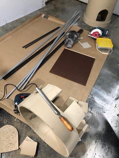 用废纸筒给猫咪搭建迷你城堡，低成本又暖心的宠物屋DIY-第16张图片-趣作屋