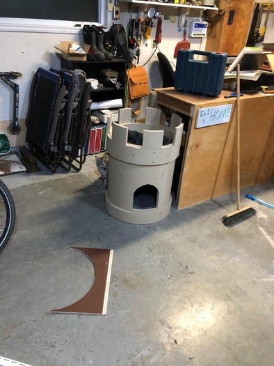 用废纸筒给猫咪搭建迷你城堡，低成本又暖心的宠物屋DIY-第19张图片-趣作屋