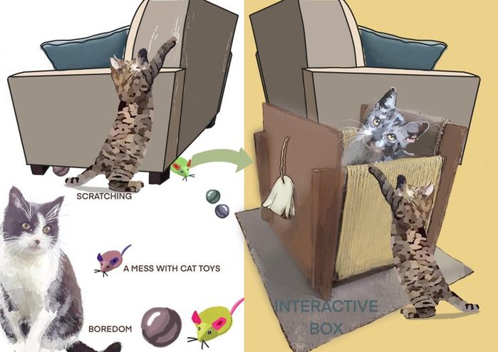 低成本DIY互动猫抓板教程，环保又好玩-第3张图片-趣作屋