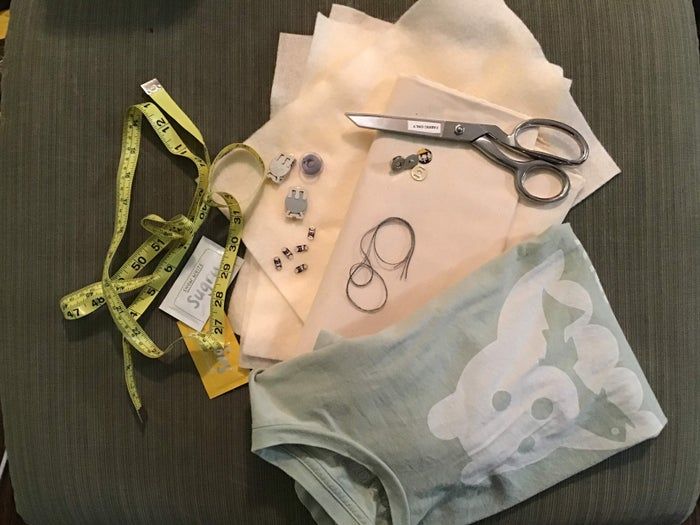 旧T恤变身狗狗保暖外套 DIY发光宠物衣教程-第3张图片-趣作屋