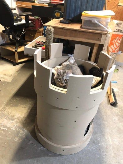 用废纸筒给猫咪搭建迷你城堡，低成本又暖心的宠物屋DIY-第2张图片-趣作屋