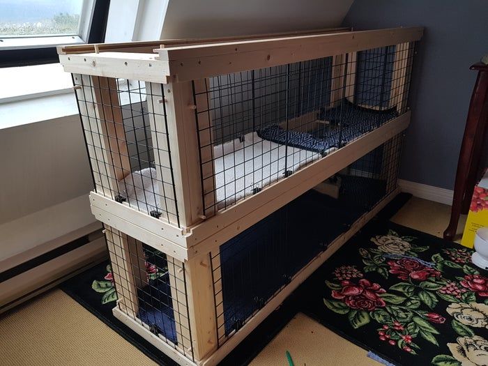 低成本双层兔窝DIY教程，带坡道和可拆卸栅格-第3张图片-趣作屋