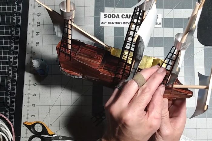 易拉罐制作大帆船模型教程-第25张图片-趣作屋 易拉罐制作大帆船模型教程-第25张图片-趣作屋