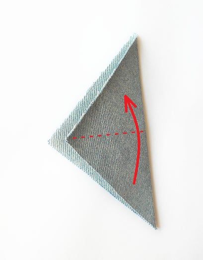 用旧牛仔布制作和平鸽胸针的折纸灵感教程-第6张图片-趣作屋