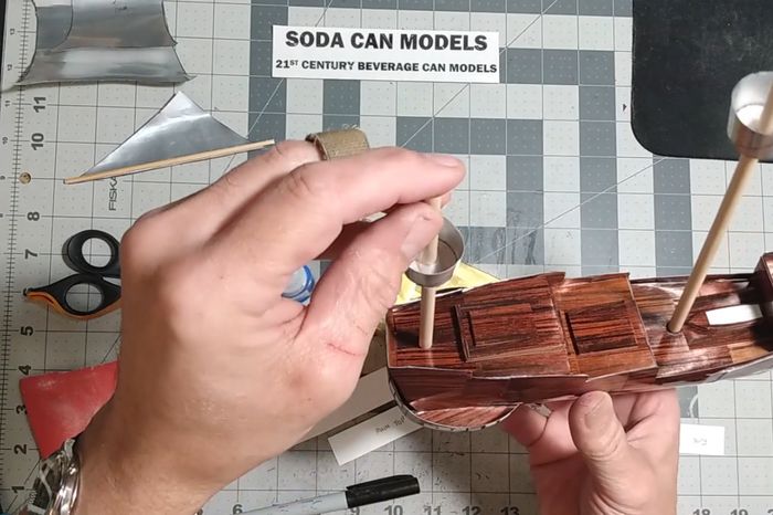 易拉罐制作大帆船模型教程-第21张图片-趣作屋 易拉罐制作大帆船模型教程-第21张图片-趣作屋