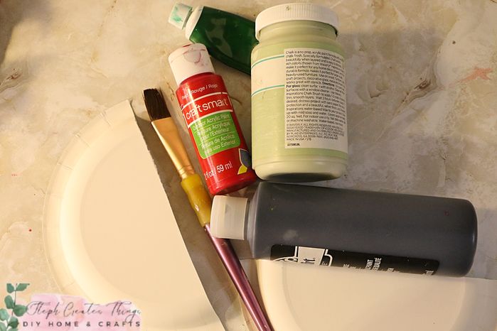 用纸盘制作夏日西瓜花卉挂饰教程-第5张图片-趣作屋