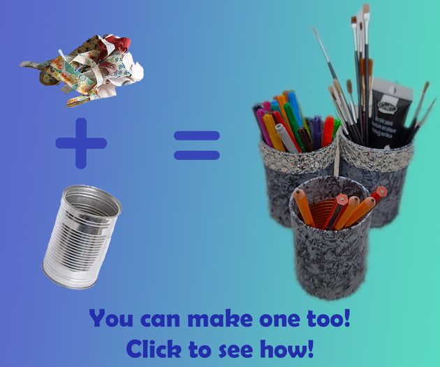 废旧布料和罐头变身创意笔筒教程-第1张图片-趣作屋 废旧布料和罐头变身创意笔筒教程-第1张图片-趣作屋