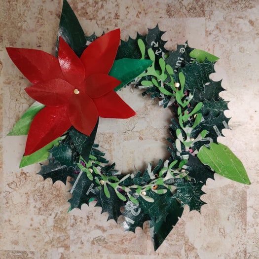 回收塑料制作环保圣诞花环教程-第25张图片-趣作屋 回收塑料制作环保圣诞花环教程-第25张图片-趣作屋
