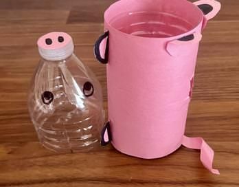 简易环保塑料瓶改造存钱罐教程-第3张图片-趣作屋