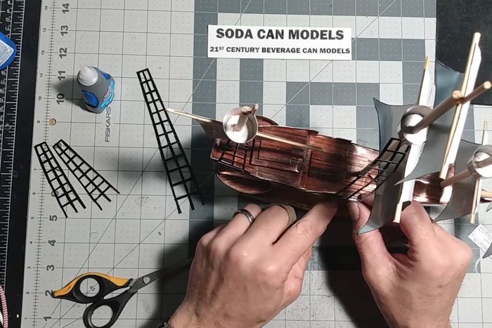 易拉罐制作大帆船模型教程-第26张图片-趣作屋 易拉罐制作大帆船模型教程-第26张图片-趣作屋
