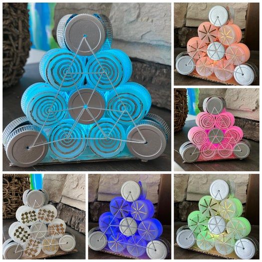 用塑料瓶盖制作创意金字塔灯教程-第2张图片-趣作屋 用塑料瓶盖制作创意金字塔灯教程-第2张图片-趣作屋