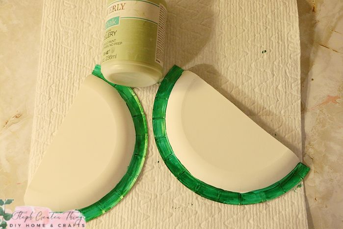 用纸盘制作夏日西瓜花卉挂饰教程-第6张图片-趣作屋