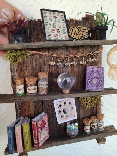 废旧材料制作迷你仙女小屋书架教程-第39张图片-趣作屋