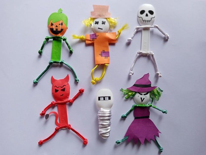 用酸奶勺制作万圣节小怪物装饰品-第5张图片-趣作屋 用酸奶勺制作万圣节小怪物装饰品-第5张图片-趣作屋