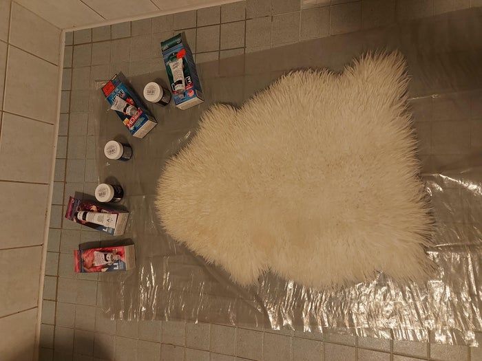 用头发染剂制作银河风格羊皮教程-第5张图片-趣作屋