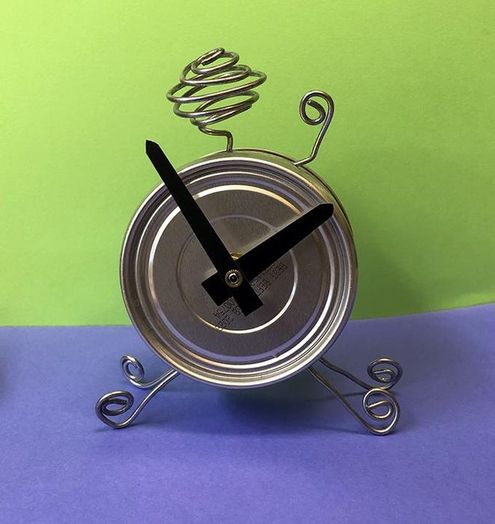 用猫粮罐头制作可爱迷你时钟教程-第15张图片-趣作屋