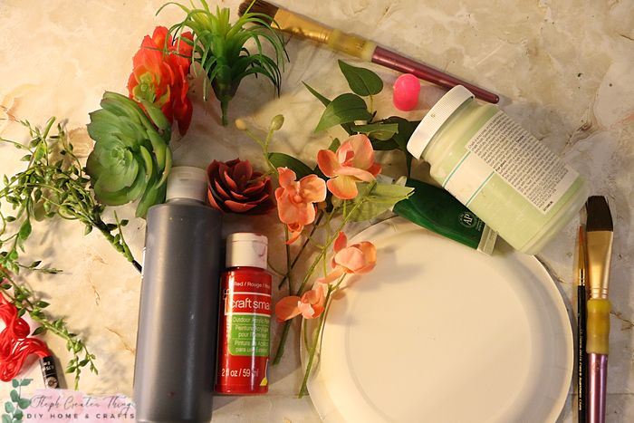 用纸盘制作夏日西瓜花卉挂饰教程-第2张图片-趣作屋