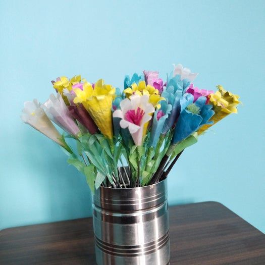 用塑料袋DIY家居装饰花束教程-第39张图片-趣作屋 用塑料袋DIY家居装饰花束教程-第39张图片-趣作屋