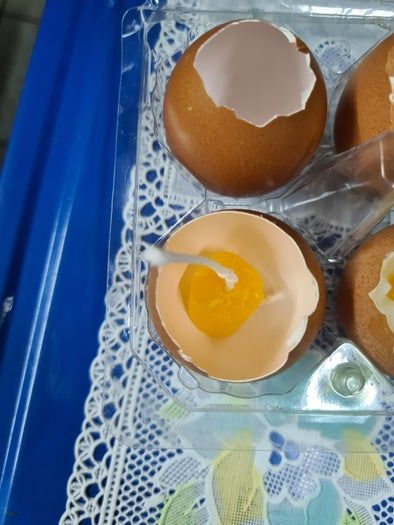 用蛋壳做双层香薰蜡烛的超简单教程-第5张图片-趣作屋