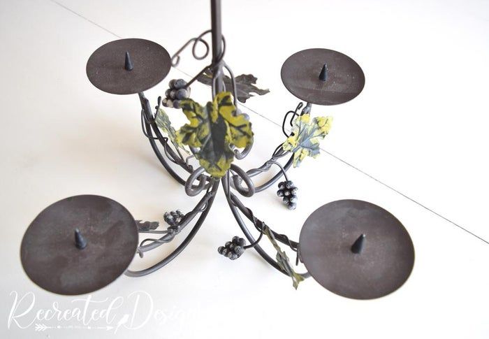 旧吊灯改造教程：用布料和花盆打造独特家居装饰-第3张图片-趣作屋