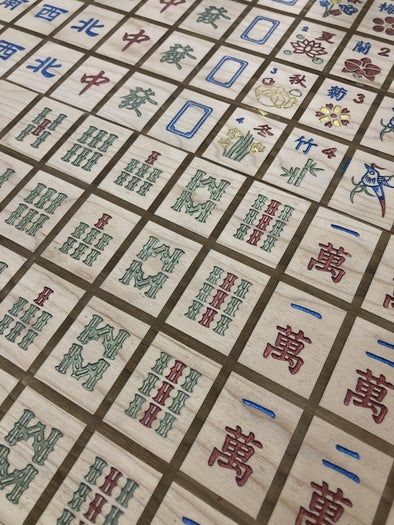 手工制作木质麻将牌全流程：150小时打造144张传统麻将-第15张图片-趣作屋