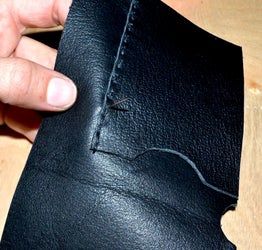 用皮革边角料制作经典双折皮夹教程-第13张图片-趣作屋